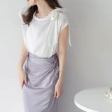 ショルダーリボンブラウス ブラウス オフィス | COCOMOMO | 詳細画像3