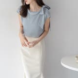 ショルダーリボンブラウス ブラウス オフィス | COCOMOMO | 詳細画像8