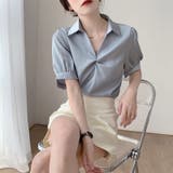 ツイストタックブラウス パフスリーブ ブラウス | COCOMOMO | 詳細画像10 