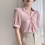 ツイストタックブラウス パフスリーブ ブラウス | COCOMOMO | 詳細画像12 