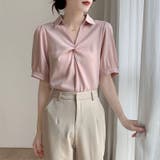 ツイストタックブラウス パフスリーブ ブラウス | COCOMOMO | 詳細画像13 