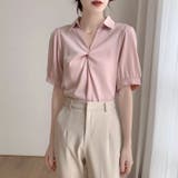 ツイストタックブラウス パフスリーブ ブラウス | COCOMOMO | 詳細画像14 