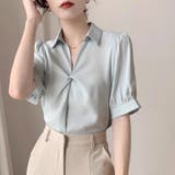 ツイストタックブラウス パフスリーブ ブラウス | COCOMOMO | 詳細画像15 