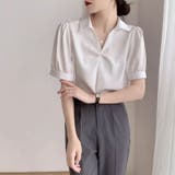 ツイストタックブラウス パフスリーブ ブラウス | COCOMOMO | 詳細画像5 