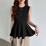 ペプラムトップス ノースリーブ くびれニット | COCOMOMO | 詳細画像31 