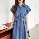 デニムワンピース シャツワンピース 夏ワンピース | COCOMOMO | 詳細画像8