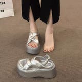 厚底サンダル クロスベルトサンダル サンダル | COCOMOMO | 詳細画像11 