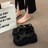 厚底サンダル クロスベルトサンダル サンダル | COCOMOMO | 詳細画像12 