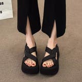 厚底サンダル クロスベルトサンダル サンダル | COCOMOMO | 詳細画像14 