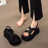 厚底サンダル クロスベルトサンダル サンダル | COCOMOMO | 詳細画像15 