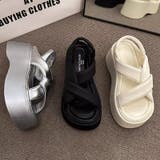 厚底サンダル クロスベルトサンダル サンダル | COCOMOMO | 詳細画像17 