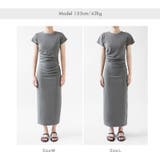 【美シルエット】 ウエストギャザーワンピース Tシャツワンピース | COCOMOMO | 詳細画像45 