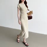 【美シルエット】 ウエストギャザーワンピース Tシャツワンピース | COCOMOMO | 詳細画像20 