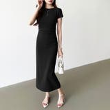 【美シルエット】 ウエストギャザーワンピース Tシャツワンピース | COCOMOMO | 詳細画像26 