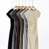 【美シルエット】 ウエストギャザーワンピース Tシャツワンピース | COCOMOMO | 詳細画像47 