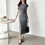 【美シルエット】 ウエストギャザーワンピース Tシャツワンピース | COCOMOMO | 詳細画像35 