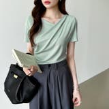 オフショル ドレープネックトップス 夏トップス | COCOMOMO | 詳細画像3 