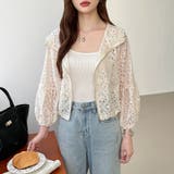 パネルレースシアーブルゾン レースパーカー ショート丈 | COCOMOMO | 詳細画像20 
