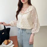 パネルレースシアーブルゾン レースパーカー ショート丈 | COCOMOMO | 詳細画像21 