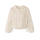 パネルレースシアーブルゾン レースパーカー ショート丈 | COCOMOMO | 詳細画像26 