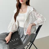 パネルレースシアーブルゾン レースパーカー ショート丈 | COCOMOMO | 詳細画像8 