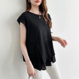 バックプリーツ Tシャツ フレンチスリーブ | COCOMOMO | 詳細画像10