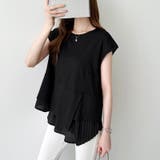 バックプリーツ Tシャツ フレンチスリーブ | COCOMOMO | 詳細画像11