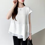 バックプリーツ Tシャツ フレンチスリーブ | COCOMOMO | 詳細画像4