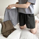 ギンガムチェックパンツ ショートパンツ ルームウェア | COCOMOMO | 詳細画像11 