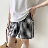 ギンガムチェックパンツ ショートパンツ ルームウェア | COCOMOMO | 詳細画像1 