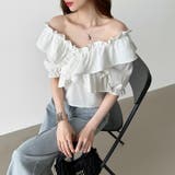 フリルブラウス オフショルダー 夏トップス | COCOMOMO | 詳細画像15