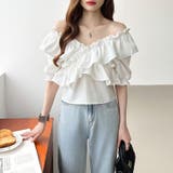 フリルブラウス オフショルダー 夏トップス | COCOMOMO | 詳細画像16