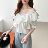 フリルブラウス オフショルダー 夏トップス | COCOMOMO | 詳細画像17