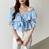フリルブラウス オフショルダー 夏トップス | COCOMOMO | 詳細画像22