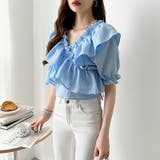 フリルブラウス オフショルダー 夏トップス | COCOMOMO | 詳細画像24