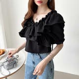 フリルブラウス オフショルダー 夏トップス | COCOMOMO | 詳細画像31