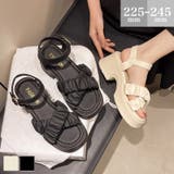 クロスベルト厚底ヒールサンダル サンダル 厚底 | COCOMOMO | 詳細画像1 