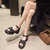 クロスベルト厚底ヒールサンダル サンダル 厚底 | COCOMOMO | 詳細画像15 