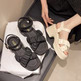 クロスベルト厚底ヒールサンダル サンダル 厚底 | COCOMOMO | 詳細画像17 