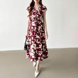 フレンチスリーブワンピース 夏ワンピース 総柄ワンピース | COCOMOMO | 詳細画像40 