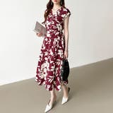 フレンチスリーブワンピース 夏ワンピース 総柄ワンピース | COCOMOMO | 詳細画像41 