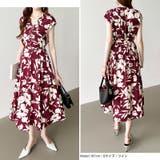 フレンチスリーブワンピース 夏ワンピース 総柄ワンピース | COCOMOMO | 詳細画像44 