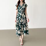 フレンチスリーブワンピース 夏ワンピース 総柄ワンピース | COCOMOMO | 詳細画像47 