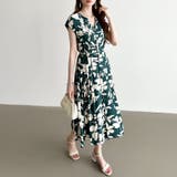 フレンチスリーブワンピース 夏ワンピース 総柄ワンピース | COCOMOMO | 詳細画像49 