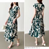 フレンチスリーブワンピース 夏ワンピース 総柄ワンピース | COCOMOMO | 詳細画像51 