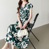 フレンチスリーブワンピース 夏ワンピース 総柄ワンピース | COCOMOMO | 詳細画像54 