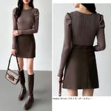 リブニット パフショルダーニット 長袖ニット | COCOMOMO | 詳細画像56 