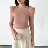 リブニット パフショルダーニット 長袖ニット | COCOMOMO | 詳細画像6