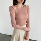 リブニット パフショルダーニット 長袖ニット | COCOMOMO | 詳細画像7