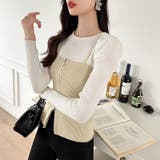 リブニット パフショルダーニット 長袖ニット | COCOMOMO | 詳細画像33 